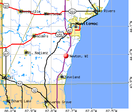 Newton, WI map