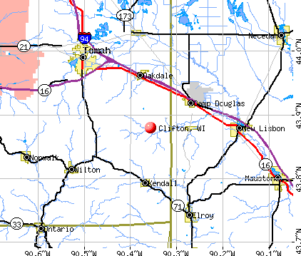 Clifton, WI map