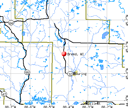 Breed, WI map
