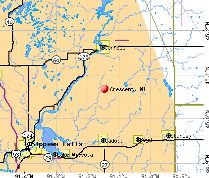 Crescent, WI map