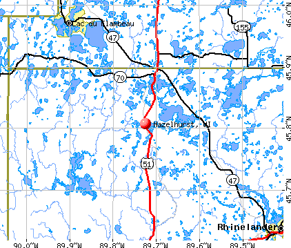 Hazelhurst, WI map