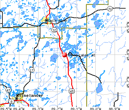 Three Lakes Wisconsin Wi 54562 Profile Population Maps Real