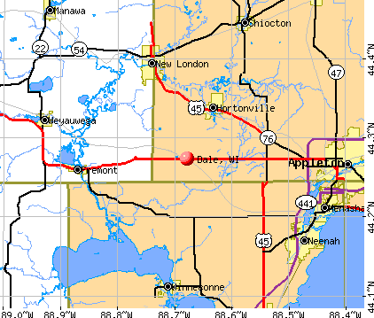 Dale, WI map