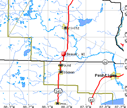 Beaver, WI map