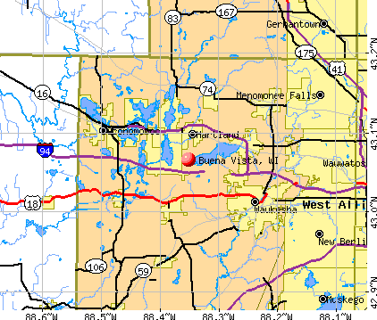 Buena Vista, WI map