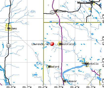 Lawrence, WI map