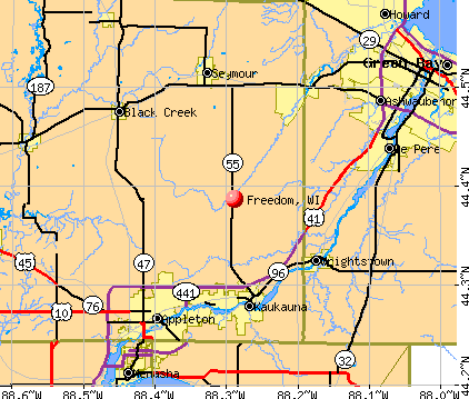 Freedom, WI map
