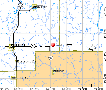 Goodrich, WI map
