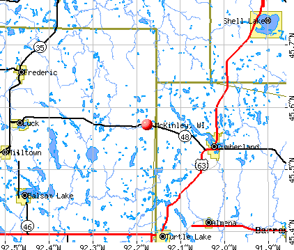 McKinley, WI map