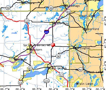 Spring Prairie, WI map