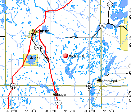 Madge, WI map
