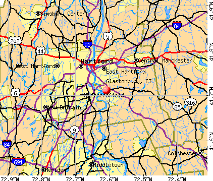 Glastonbury, CT map