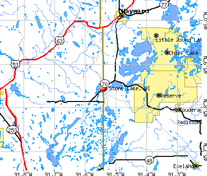 Stone Lake, WI map