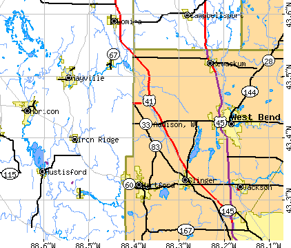 Addison, WI map