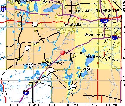 Vernon, WI map