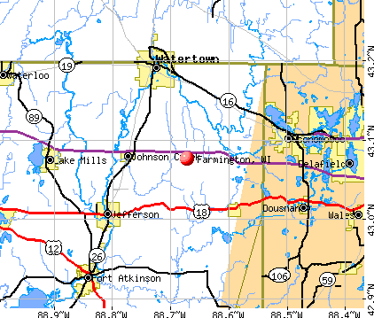 Farmington, WI map