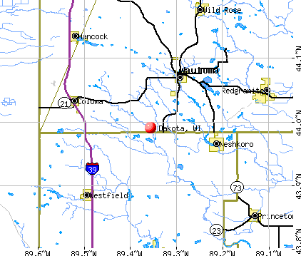 Dakota, WI map