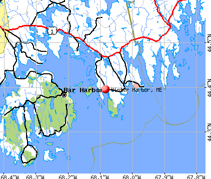 Winter Harbor, ME map
