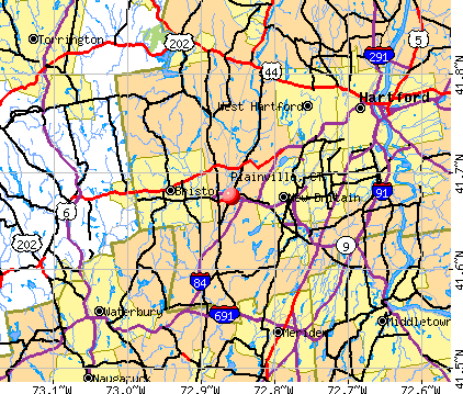 Plainville, CT map