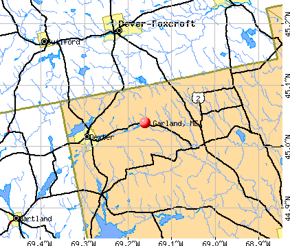Garland, ME map