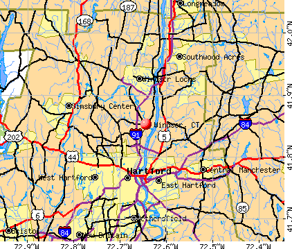 Windsor, CT map