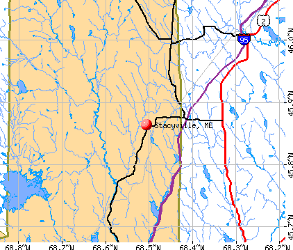 Stacyville, ME map