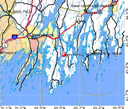 Arrowsic, ME map