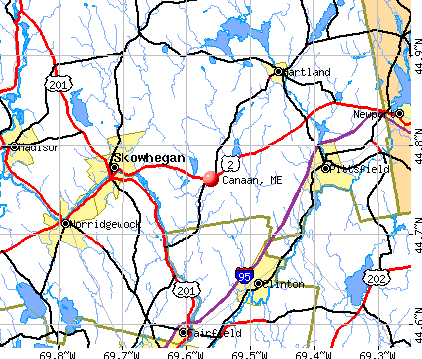 Canaan, ME map
