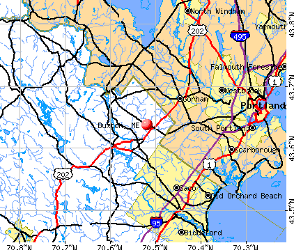 Buxton, ME map