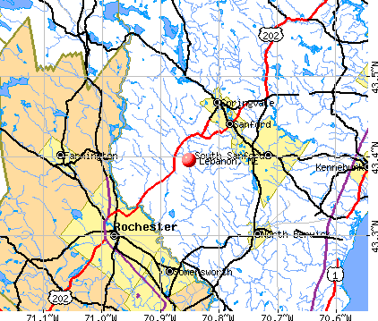 Lebanon, ME map