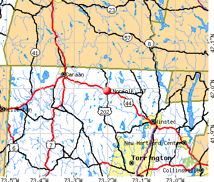Norfolk, CT map