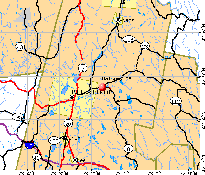 Dalton, MA map