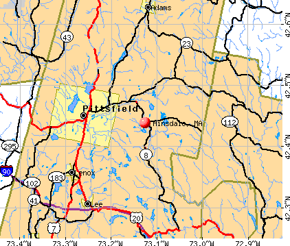 Hinsdale, MA map
