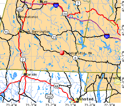 Sandisfield, MA map