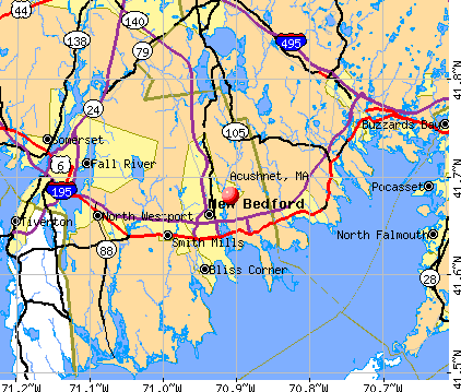 Acushnet, MA map