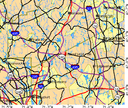 Mansfield, MA map