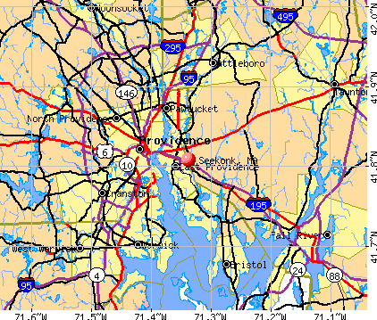 Seekonk, MA map