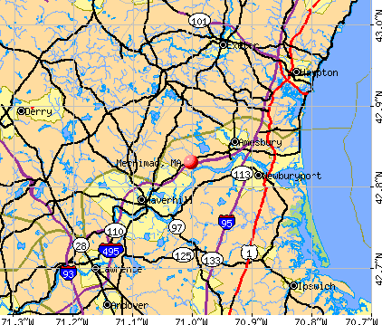 Merrimac, MA map