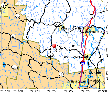 Ashfield, MA map