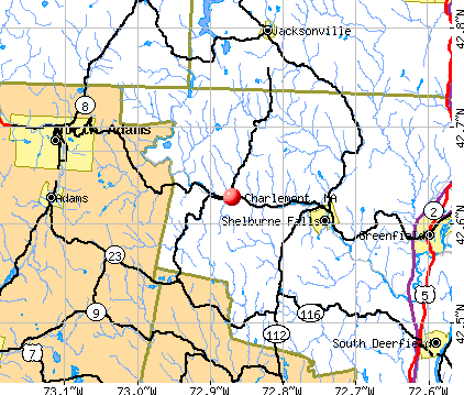 Charlemont, MA map