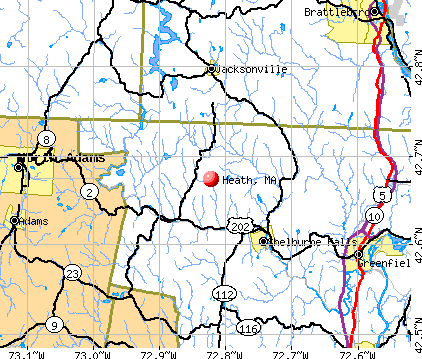 Heath, MA map