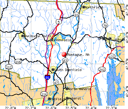 Montague, MA map