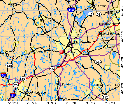 Ludlow, MA map