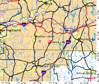 Wales, MA map