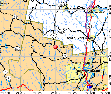 Goshen, MA map