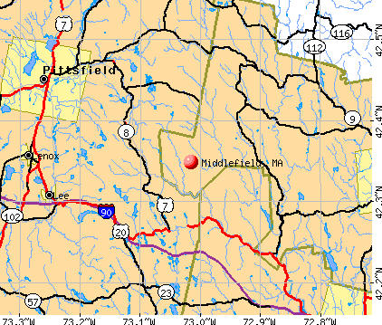 Middlefield, MA map