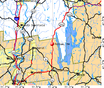 Pelham, MA map