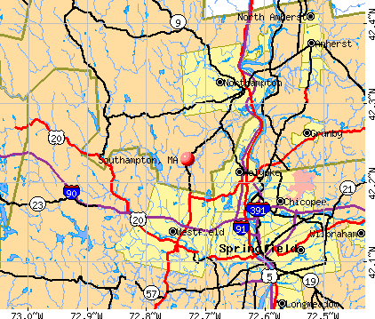 Southampton, MA map