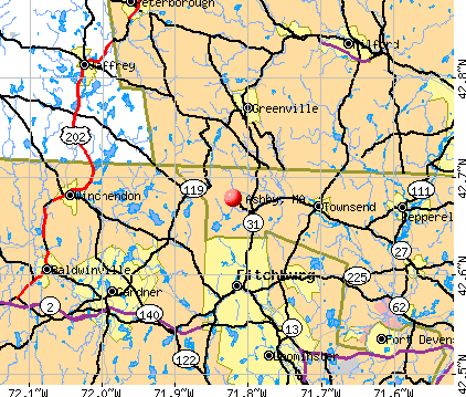Ashby, MA map