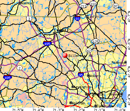 Billerica, MA map